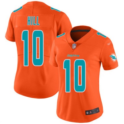 Nike Miami Dolphins #10 Tyreek Hill Orange Women's Stitched NFL Limited Inverted Legend Jersey
